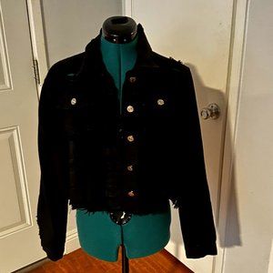 Better Be Black Jean Jacket for Women, Size: Large